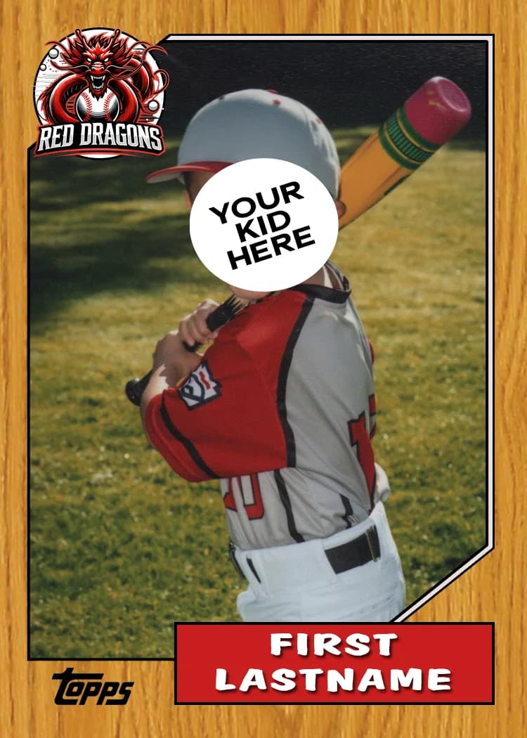 Custom baseball card in a 1987 Topps style